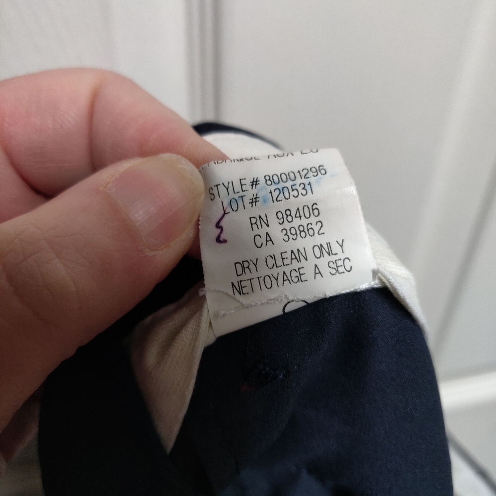 Theory Emery Tailored Flare Leg Wool Blend Dress Pants Navy Blue Size 0 - Picture 9 of 9